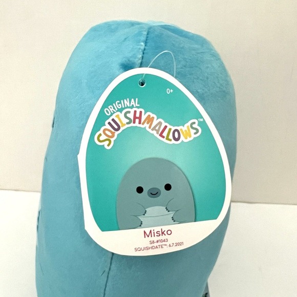 NWT Kellytoy Squishmallows 8” Sealife Squad Blue Misko the Water Bear Plush Toy - Picture 2 of 9